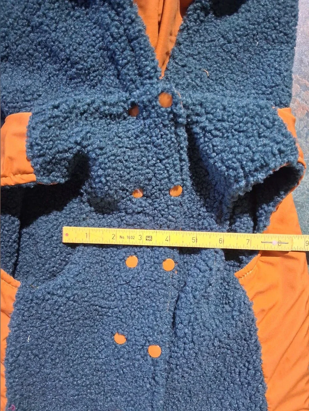 Spark Paws Reversible Sherpa Dog Coat in Green and Orange